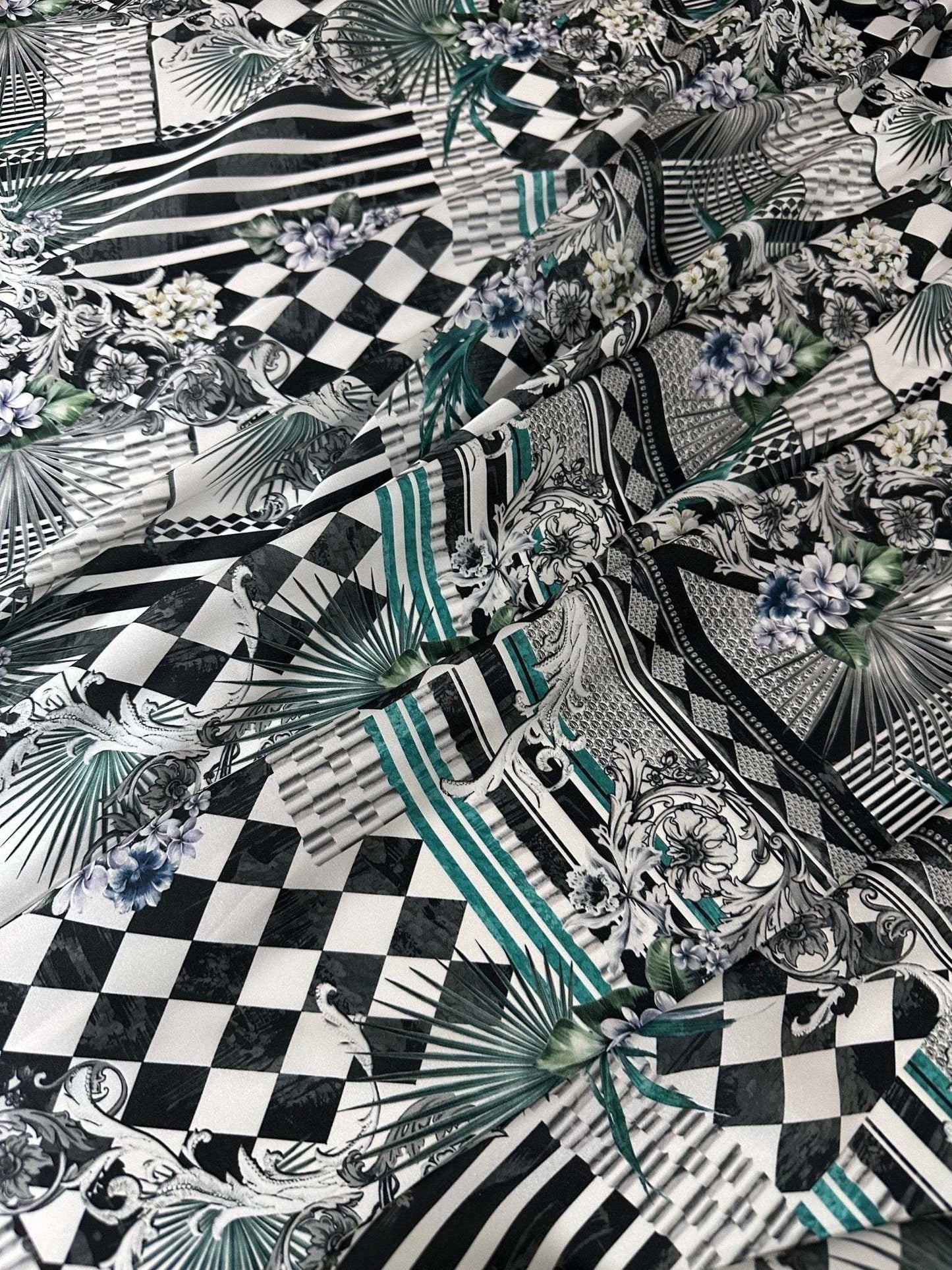 Checkerboard Patchwork Fabric by Metre