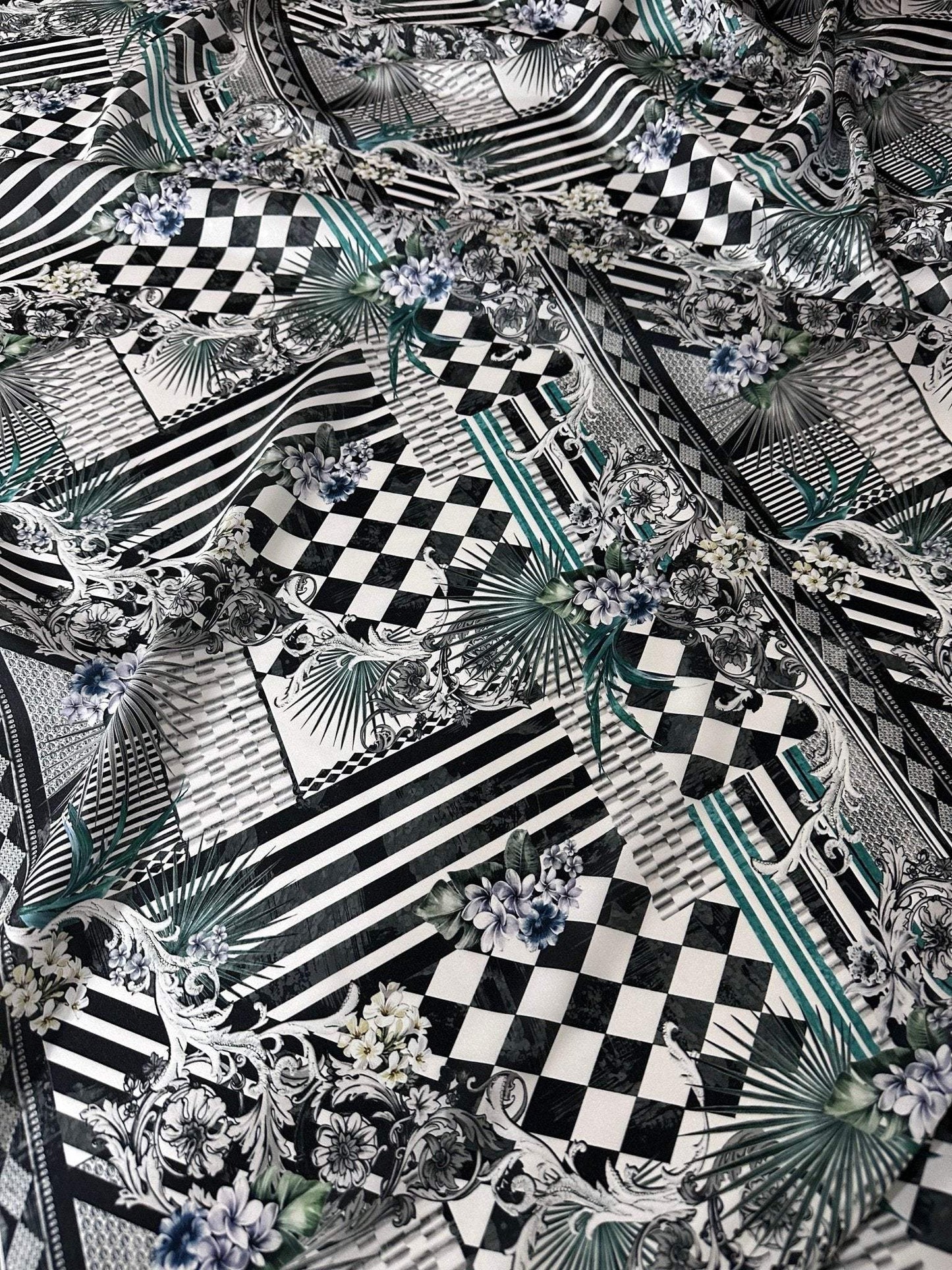 Checkerboard Patchwork Fabric by Metre