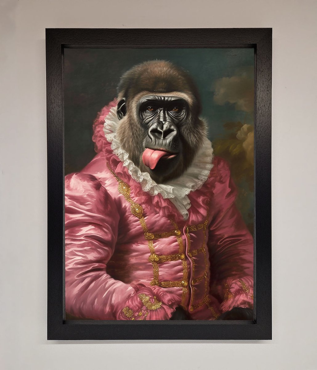 Cheeky Gorilla Framed Poster