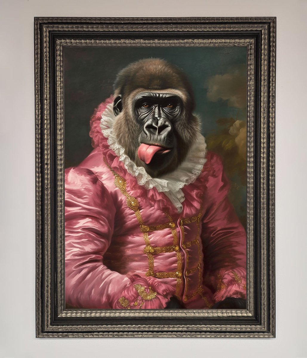 Cheeky Gorilla Framed Poster