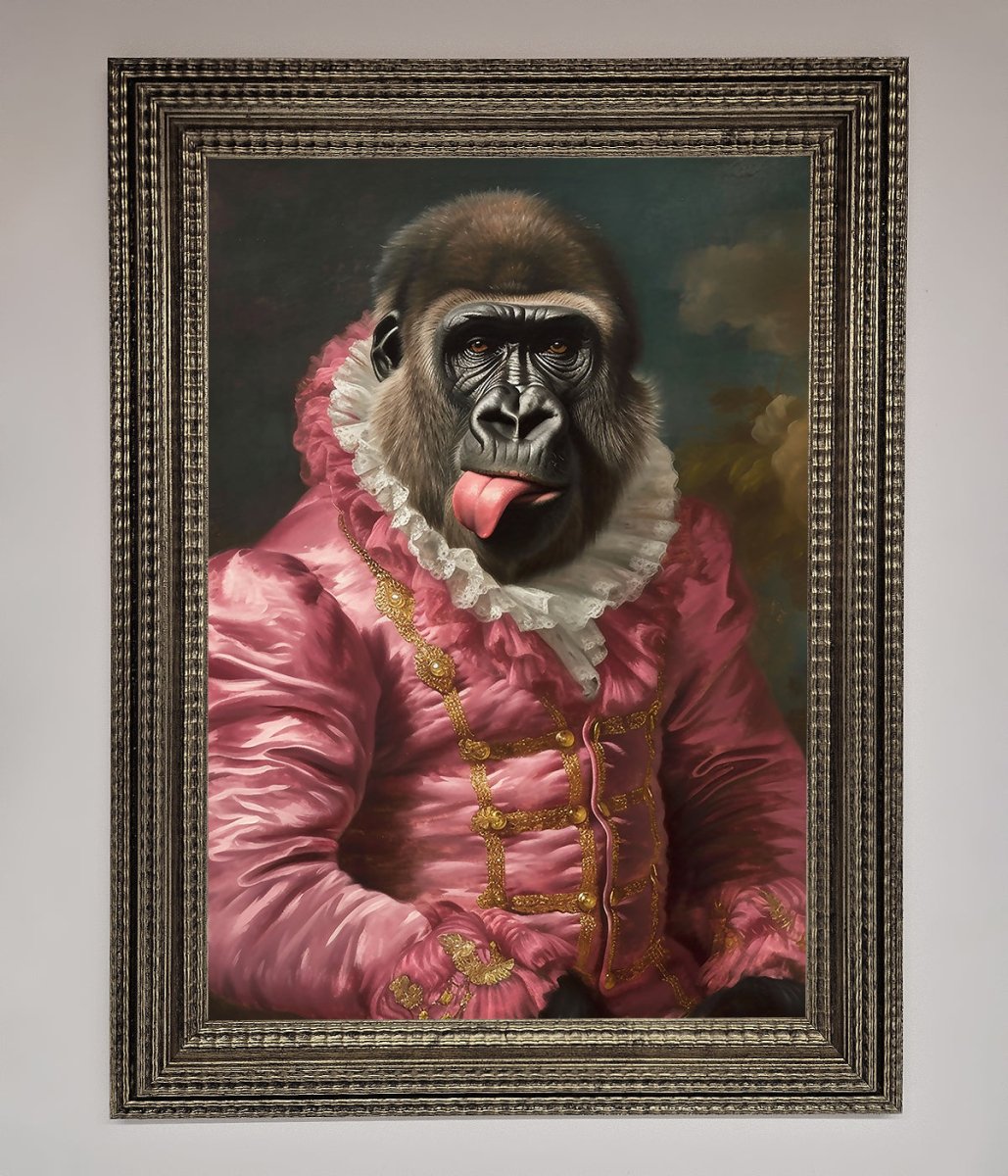 Cheeky Gorilla Framed Poster