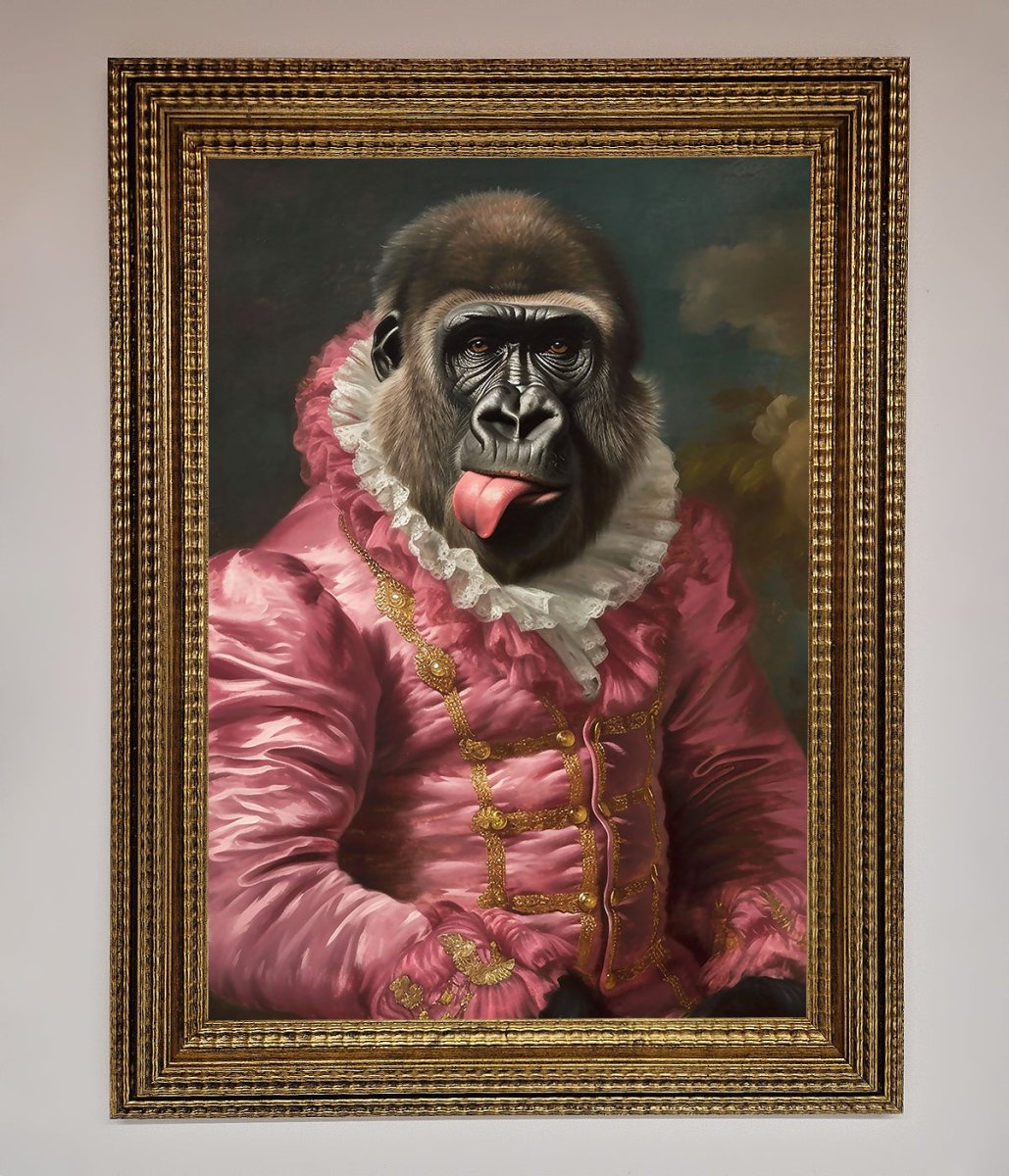 Cheeky Gorilla Framed Poster