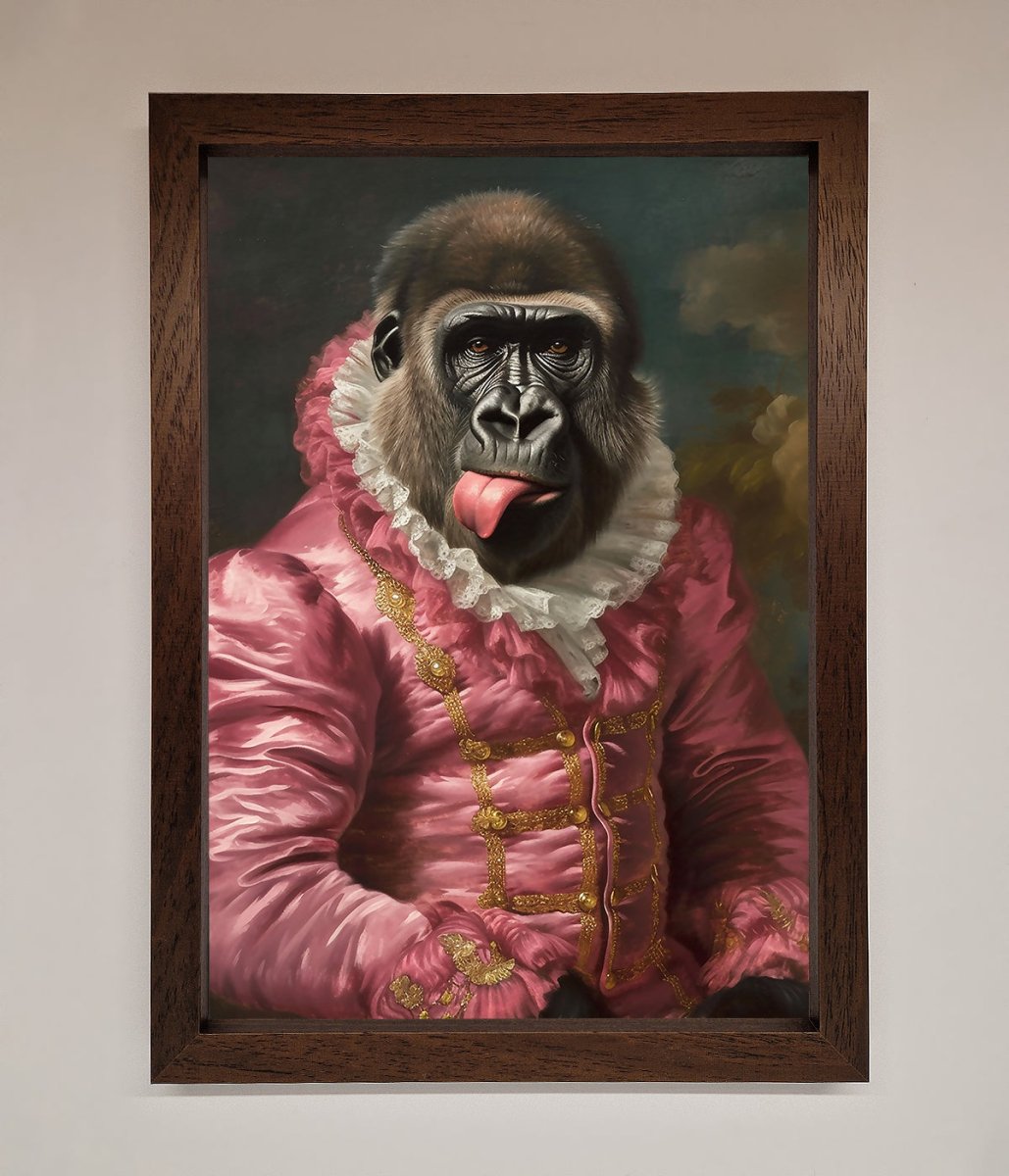 Cheeky Gorilla Framed Poster
