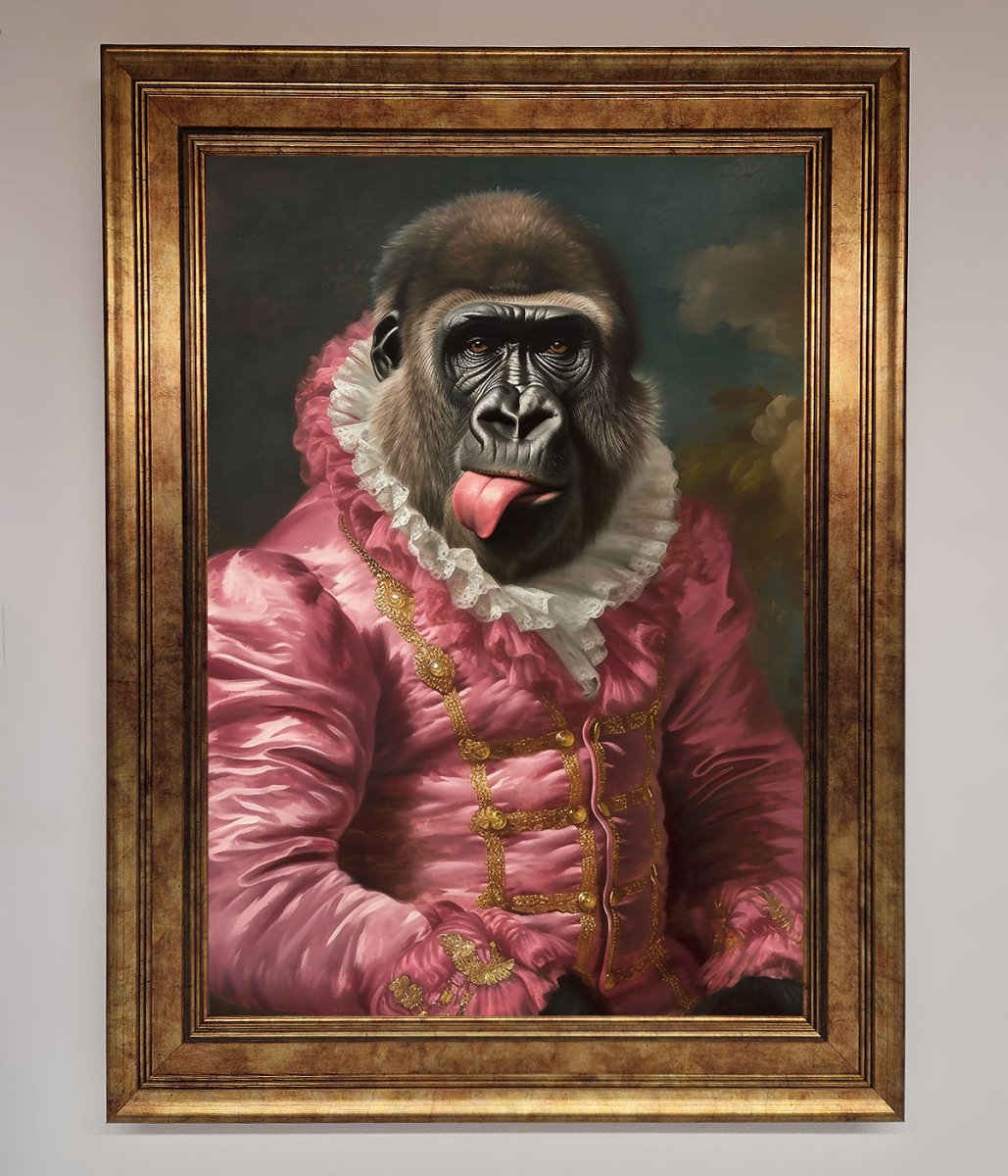 Cheeky Gorilla Framed Poster