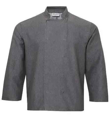 Chef Jacket Long Sleeve Denim Grey and Black