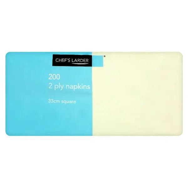 Chef's Larder 200 2 Ply Cream Napkins 33cm Square
