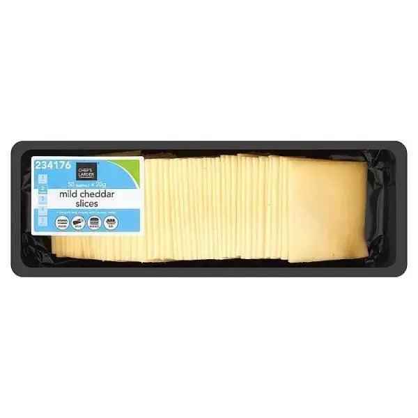 Chef's Larder Mild Cheddar Slices 1kg