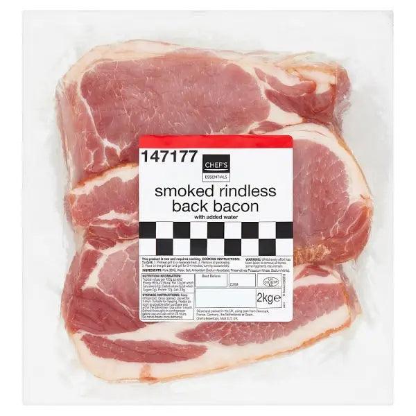 Chef's Essentials Smoked Rindless Back Bacon 2kg