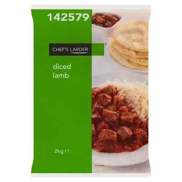 Chefs Larder Diced Lamb: Tender and Flavorful, 2kg