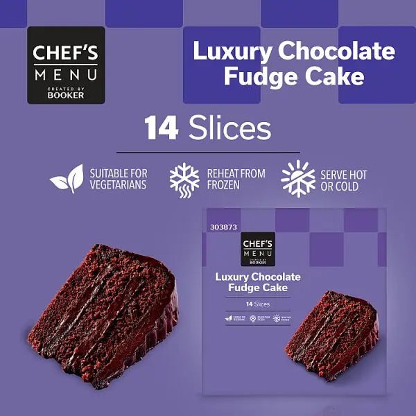 Chef's Menu Luxury Chocolate Fudge Cake 14 Slices