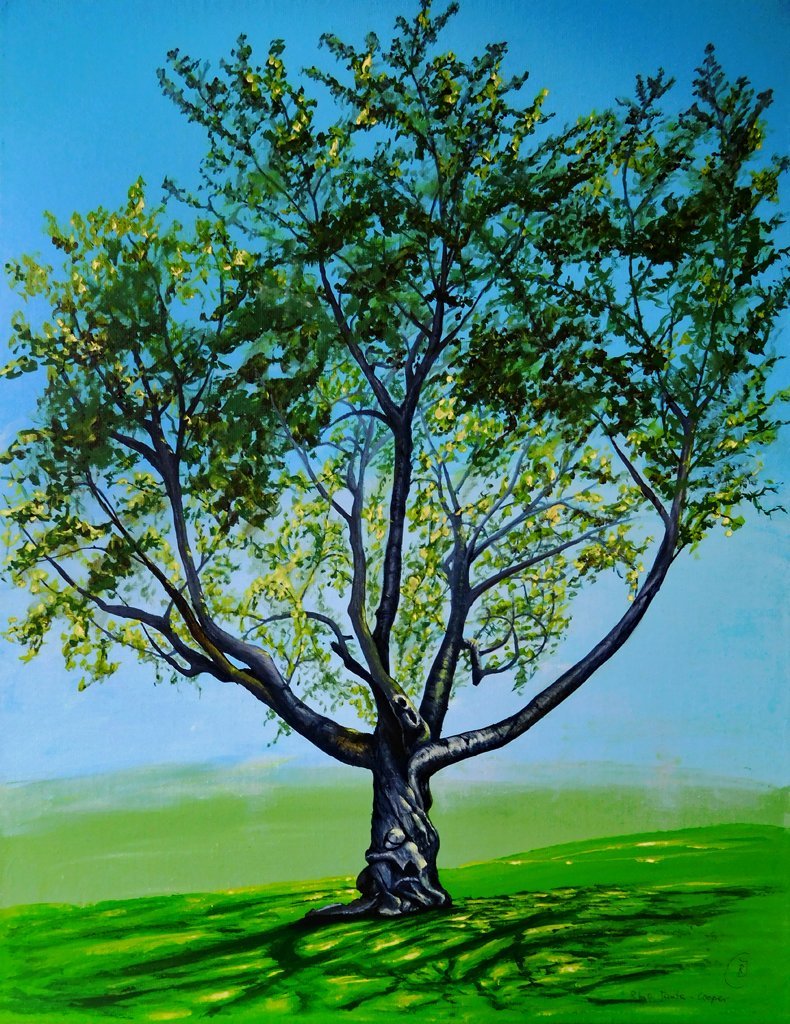 Cherry Tree, acrylic original painting