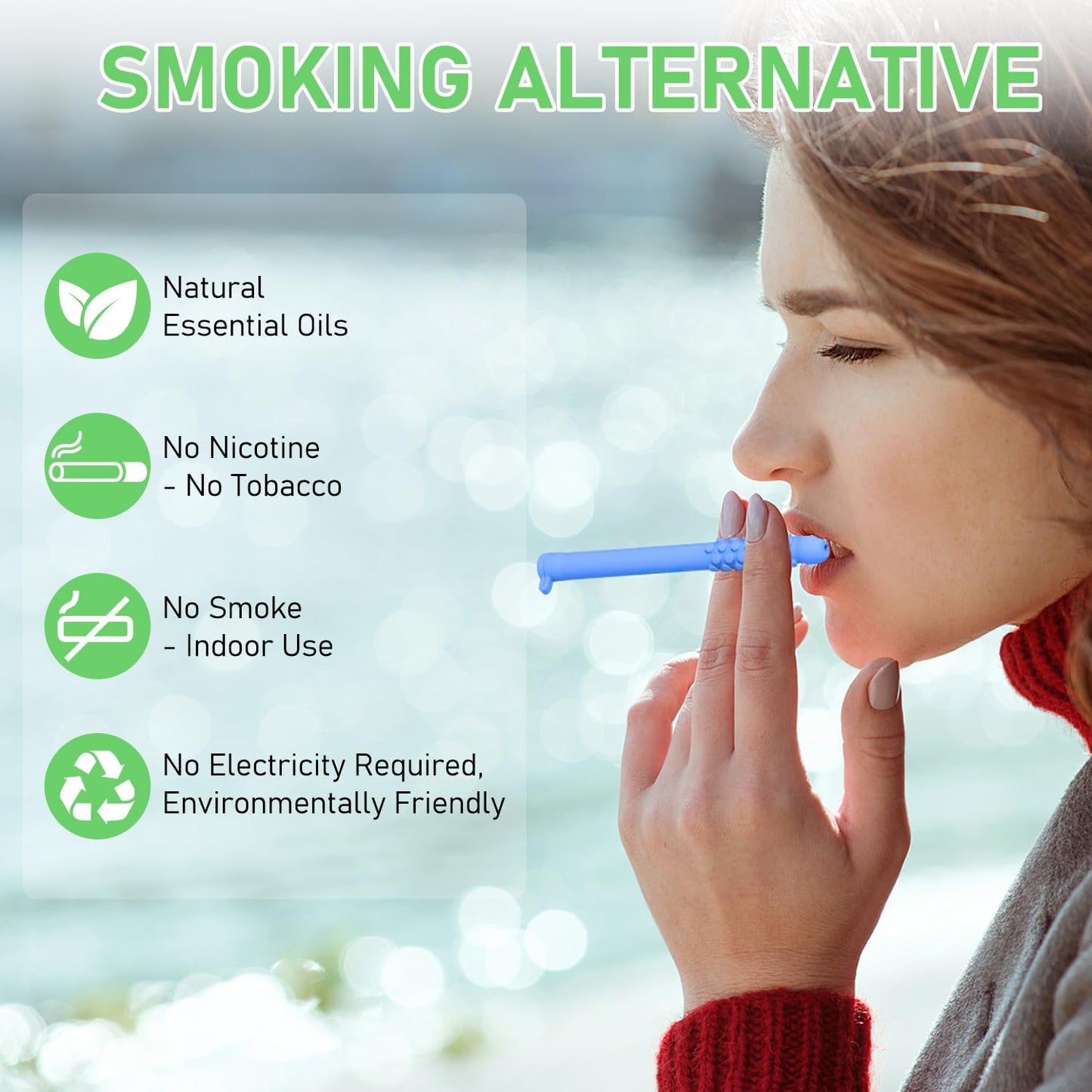 Chewable Essential Oil Breath Stick – Quit Smoking Breather Sticks (3Pcs)