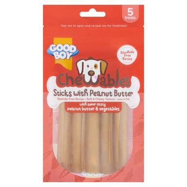 Chewables Peanut Butter Sticks 5 pack 100g - Case of 18