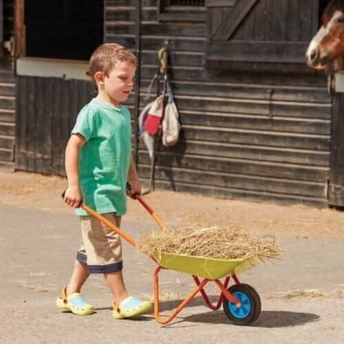 Children's Garden Wheelbarrow with Metal Frame and Plastic Wheel