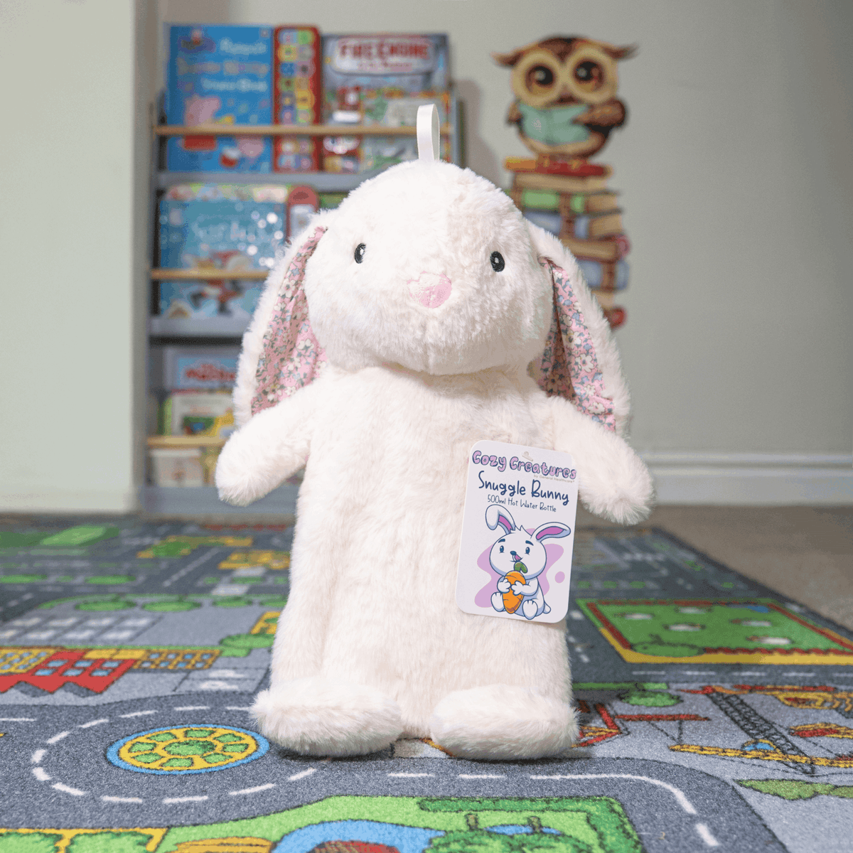 Childrens Animal Hot Water Bottle (Rabbit) Cozy, Safe & Fun Bedtime Companion