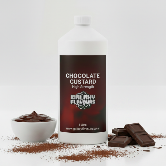 Chocolate Custard Food Flavouring - Professional High Strength - 1 Litre