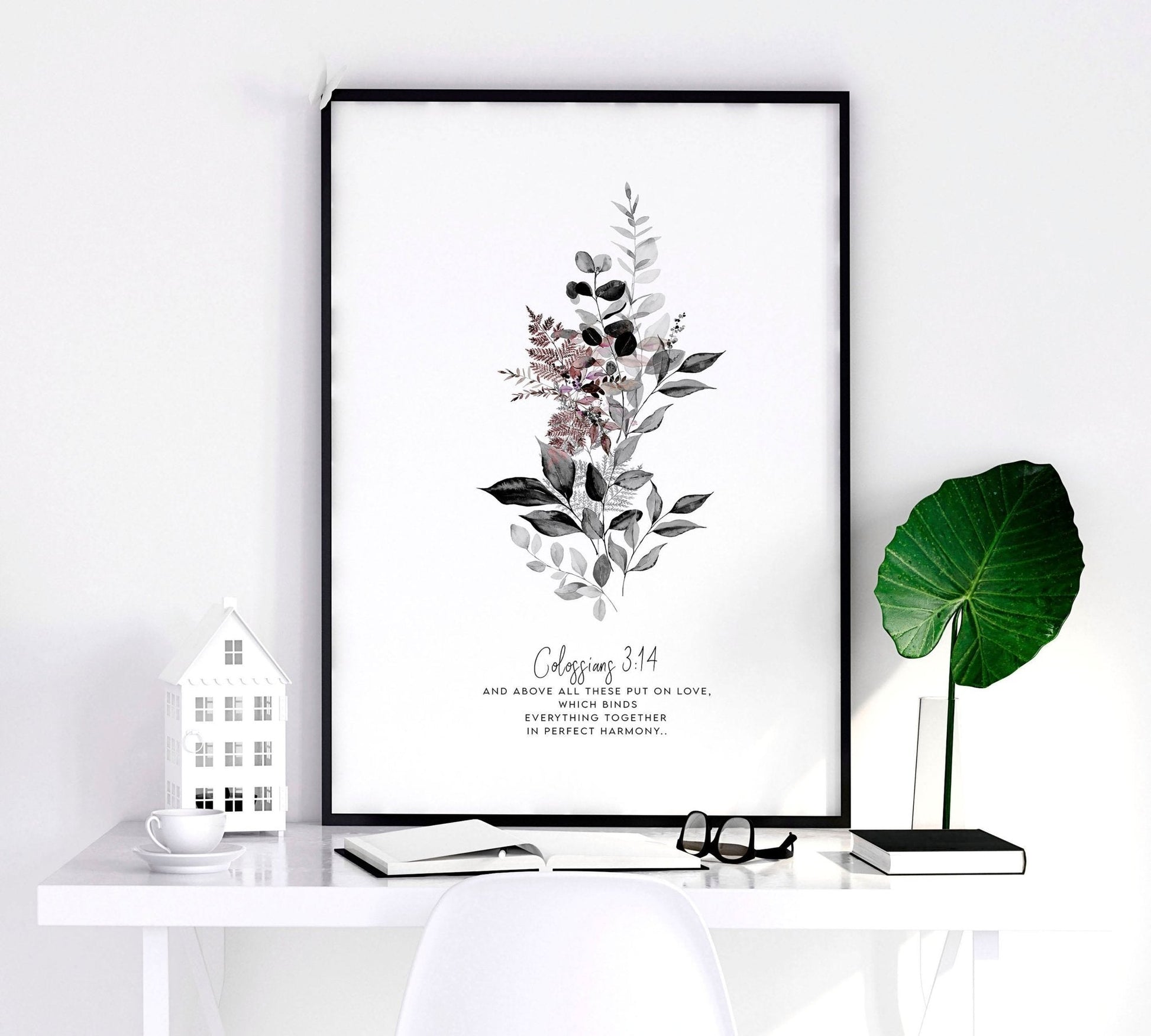 Christian art wall for bedroom | set of 3 wall art prints