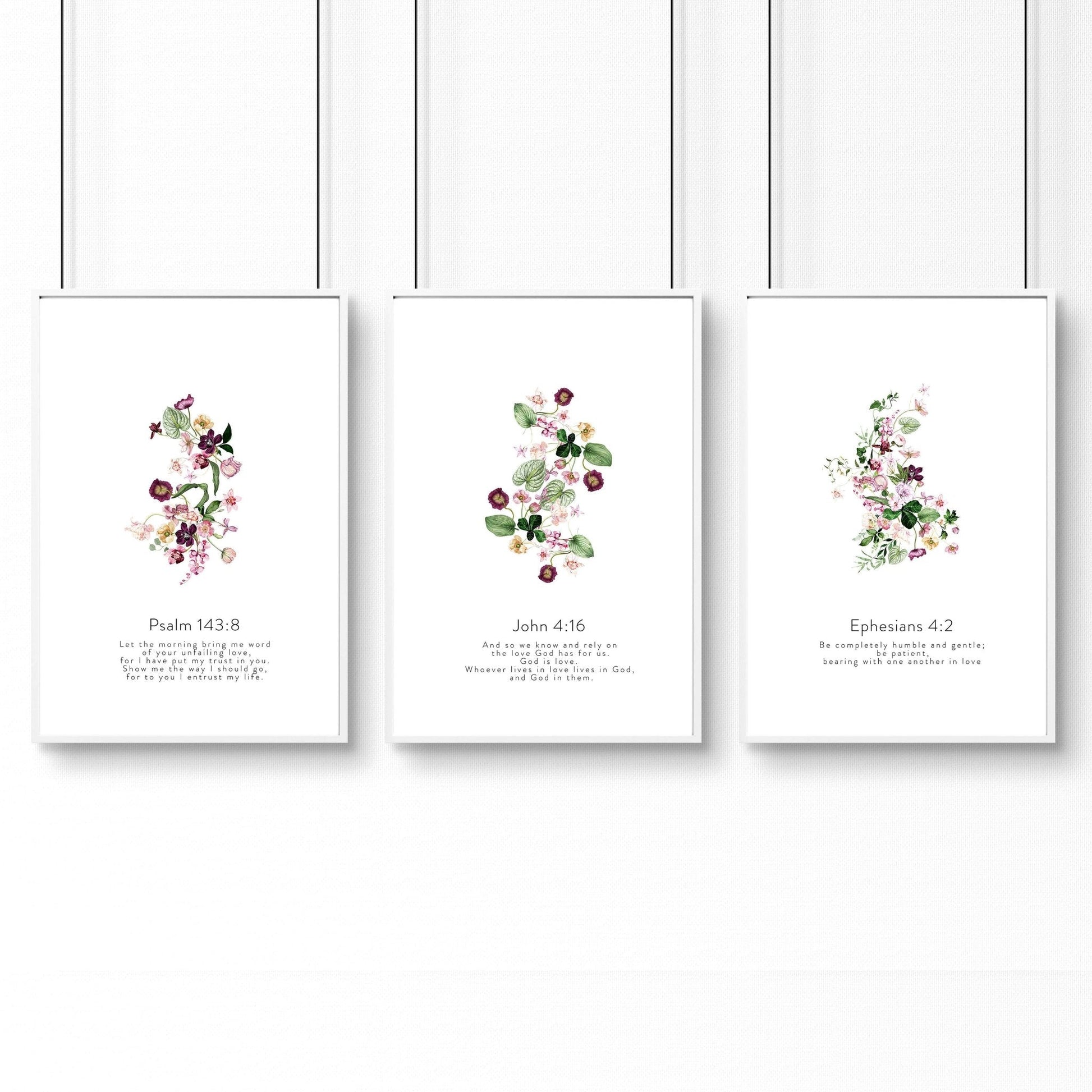 Large art for living room | set of 3 Christian wall art prints