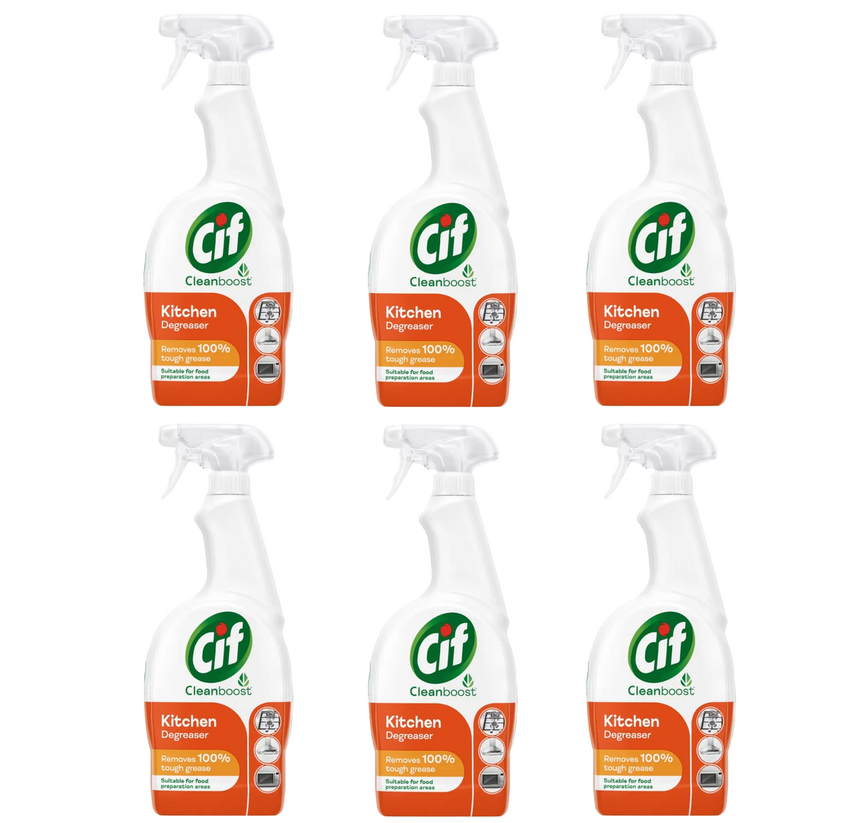 6 X Cif Kitchen Degreaser 700ML