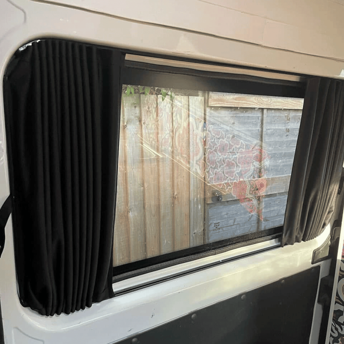 For Vauxhall Movano Premium Window Curtains - Black/Black - Custom Bundle Option | Van-X