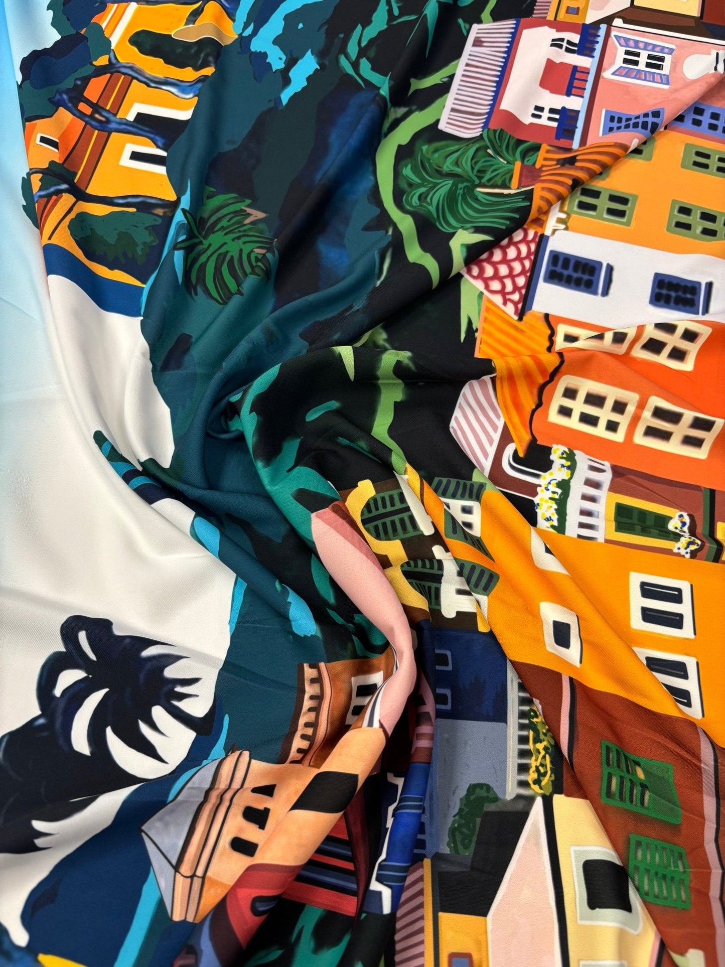Italy City Pattern Fabric