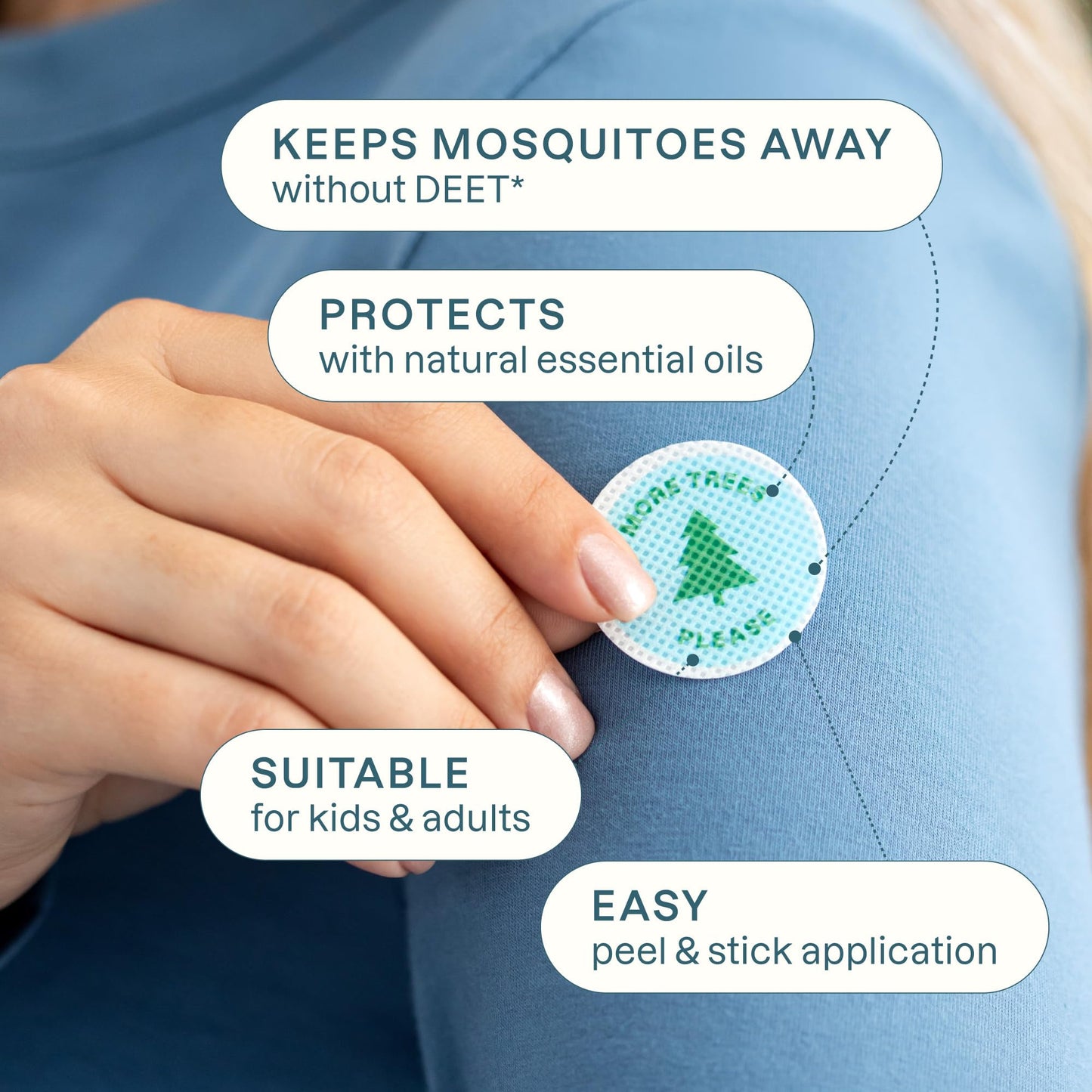 Cliganic Mosquito Repellent Stickers (180 Pack) — DEET-Free, Essential Oil Patches for Camping & Outdoors