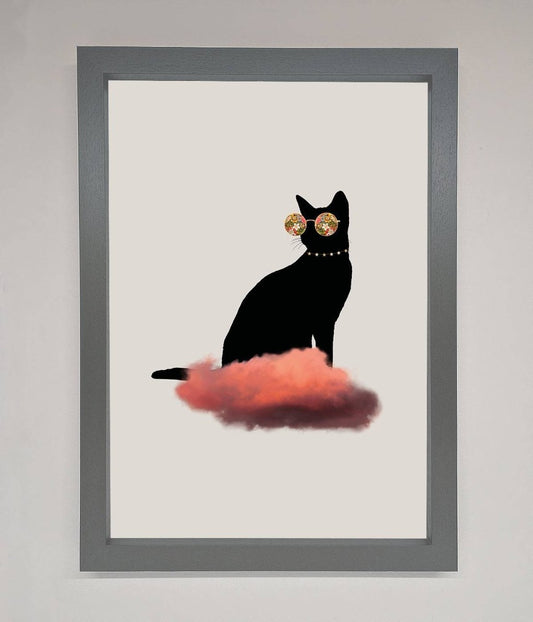 Cloud Cat Framed Poster