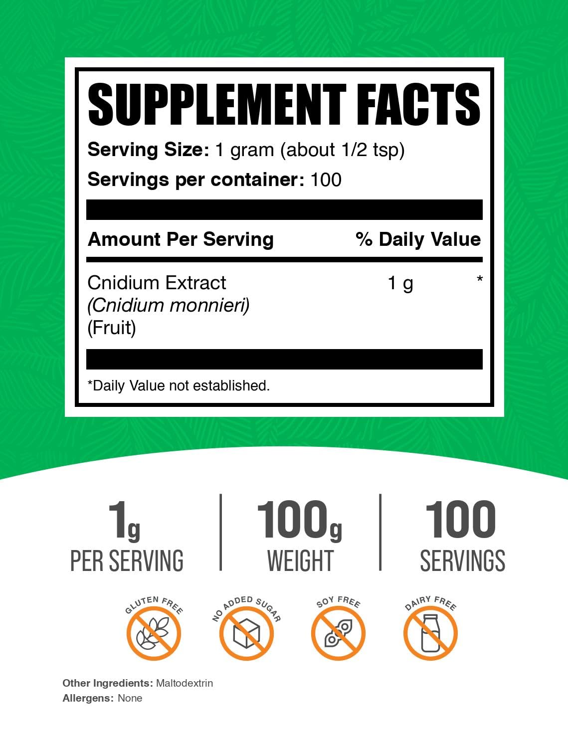 Cnidium Fruit Extract Powder – Cnidium Monnieri, Gluten Free, 100 g