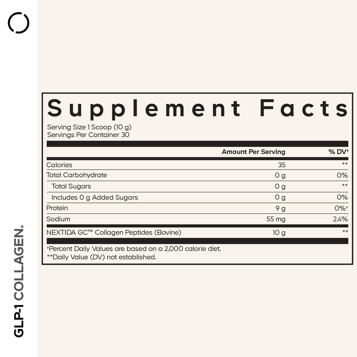 Codeage GLP-1 Collagen Powder – Nextida GC, Hydrolyzed Type I & III, Grass-Fed, Unflavored – 10.58 oz