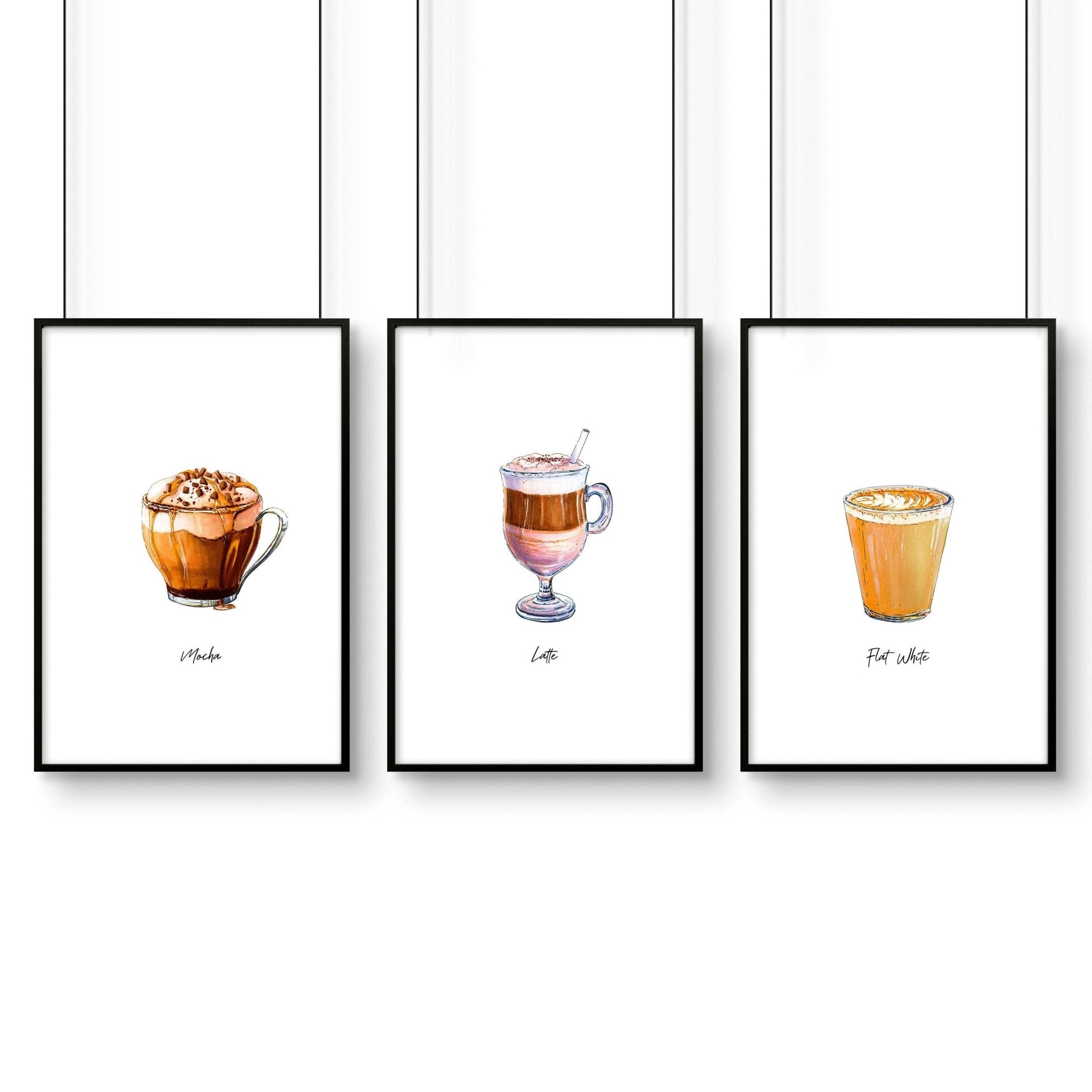Coffee prints | set of 3 wall art prints