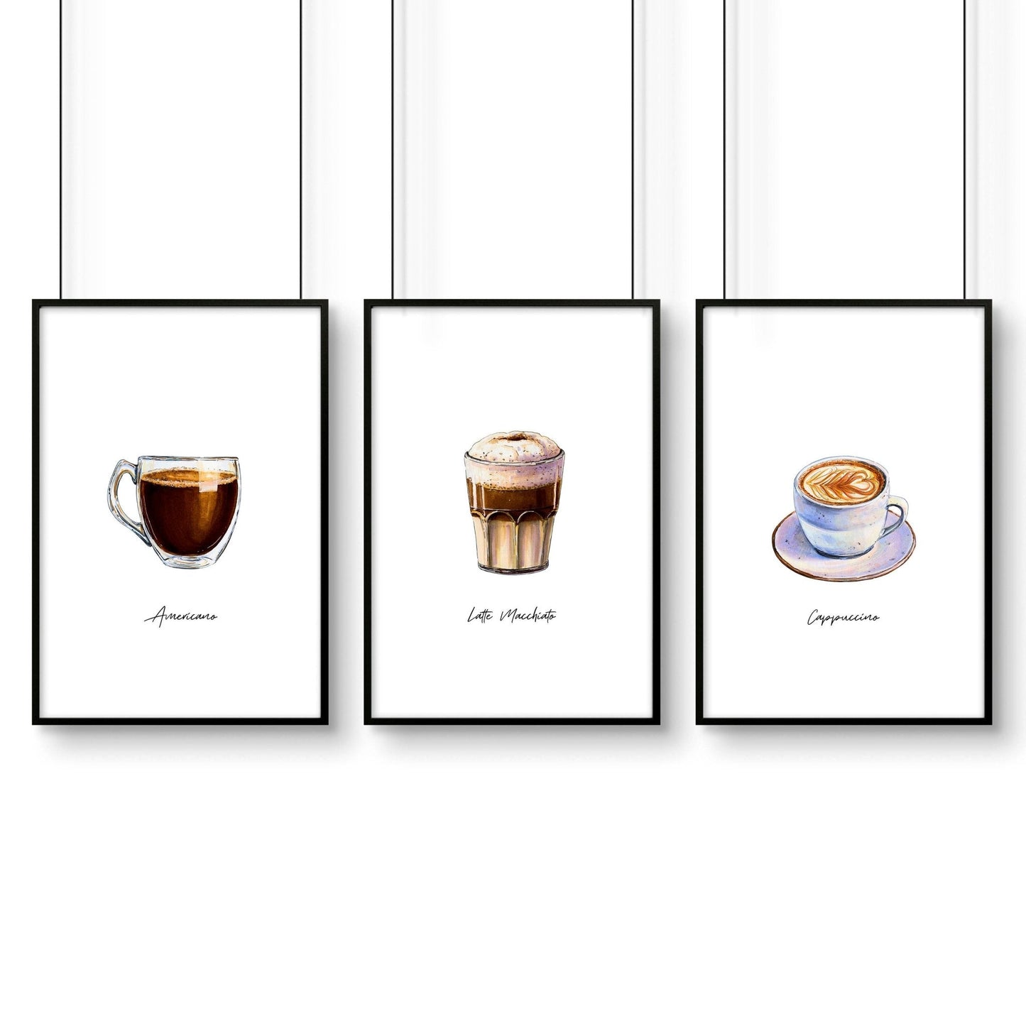 Coffee Shop decorations | set of 3 wall art prints