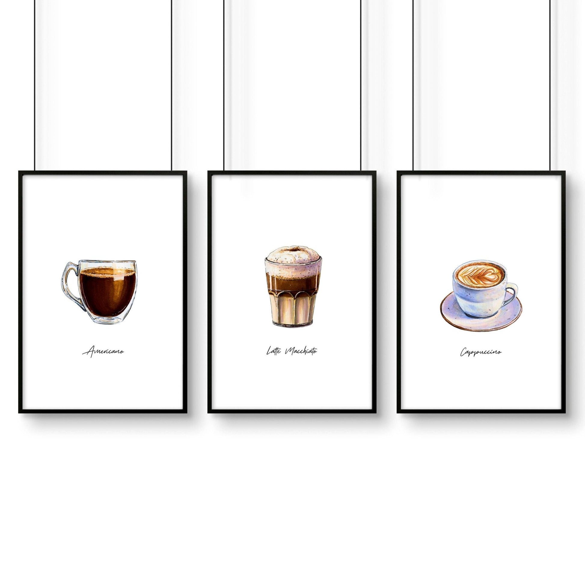 Coffee Shop decorations | set of 3 wall art prints