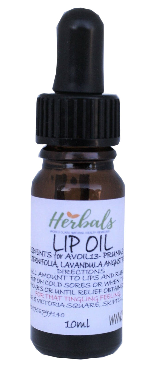 Cold Sore Relief Oil – Natural Lip Treatment with Tea Tree, Lavender & Vitamin E – Handmade in Yorkshire by Herbalshire