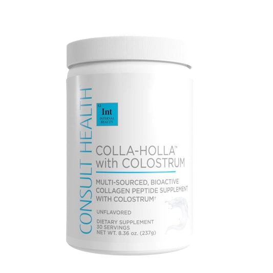 Colla-Holla with Colostrum Vanilla - Multi-Sourced Collagen Powder 8.36 oz