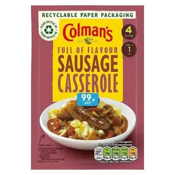 Colman's Sausage Casserole Recipe Mix 39g (Case of 10)
