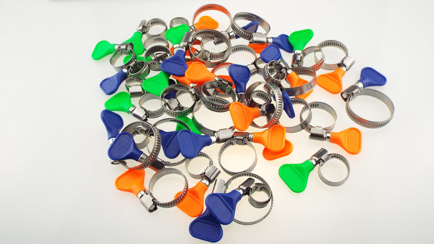 A2 Grip Hose Clip 12mm-20mm - Adjustable 304 Stainless Steel Duct Clamps Hose Pipe Clamps Air Ducting Clamp Worm Drive Hose Clamps