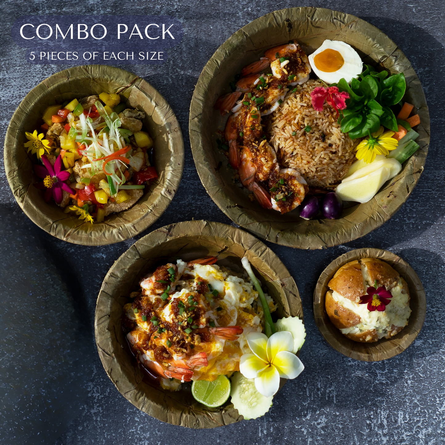 Disposable Leaf Combo Pack - 4 Sizes - Pack of 20 (5pcs of each)
