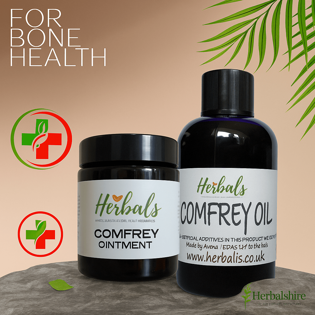 Natural Comfrey Leaf Balm & Oil | Handmade Knitbone Ointment for Joints, Muscles & Skin | UK Made