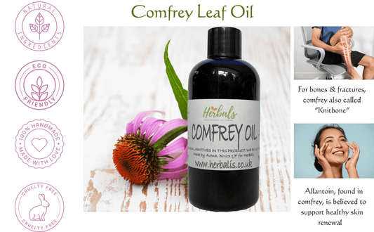 Comfrey Leaf Infused Oil – Handmade Herbal Remedy for Skin, Muscles & Joints | 100ml / 250ml / 500ml
