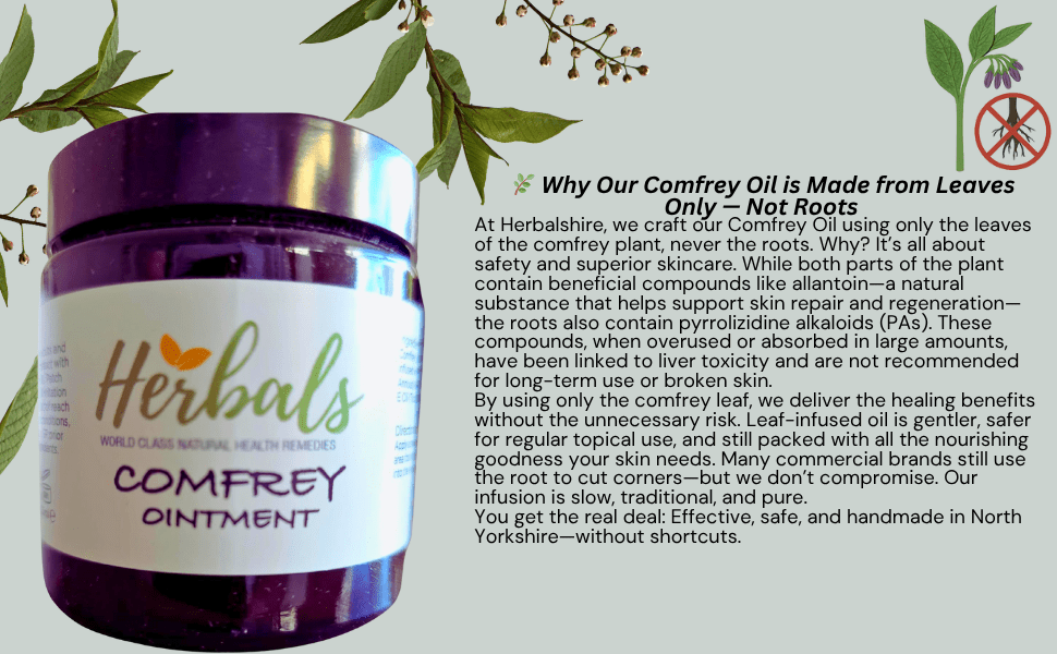 Comfrey Ointment UK – Natural Herbal Balm for Joints, Muscles & Bruises – Handmade in Yorkshire
