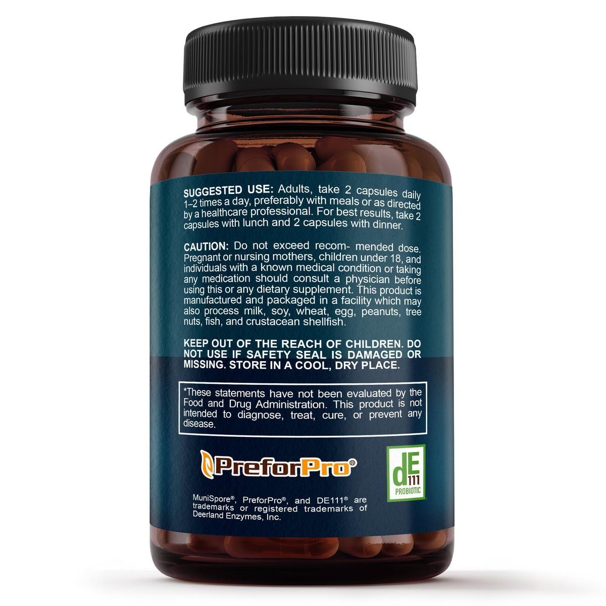 Premium 4-in-1 Probiotic with Prebiotic, Postbiotic & Digestive Enzymes – Gut Health, Digestion & Immunity – 60 Capsules