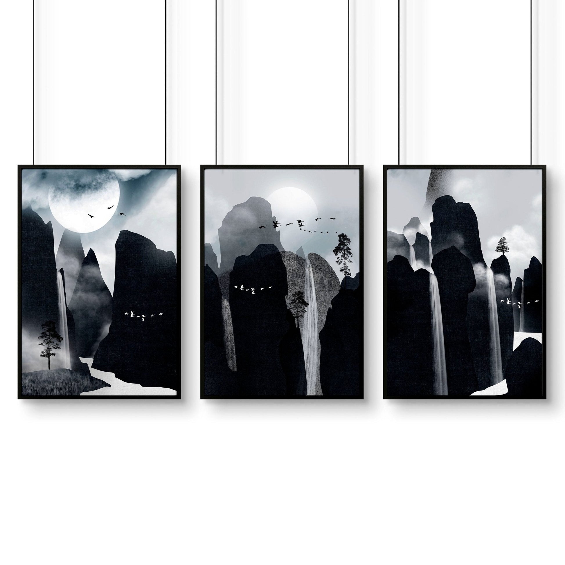 Art for living room wall | set of 3 Contemporary art prints