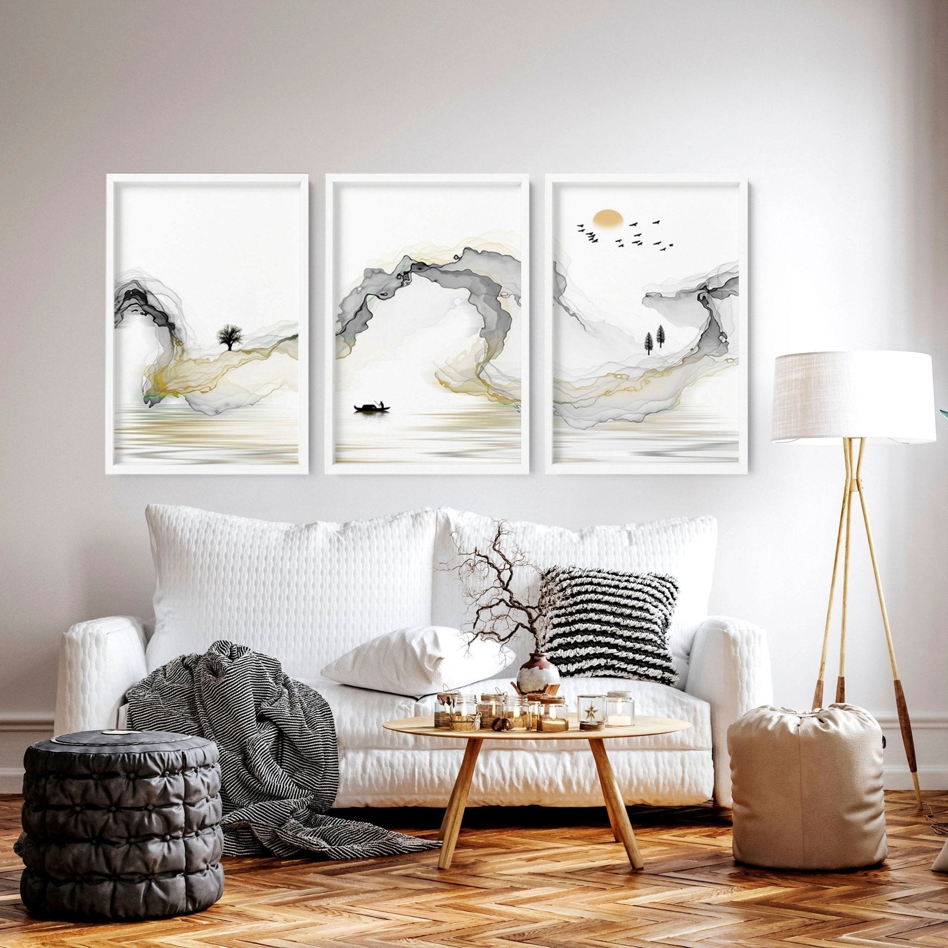 Japanese art wall | set of 3 framed wall art