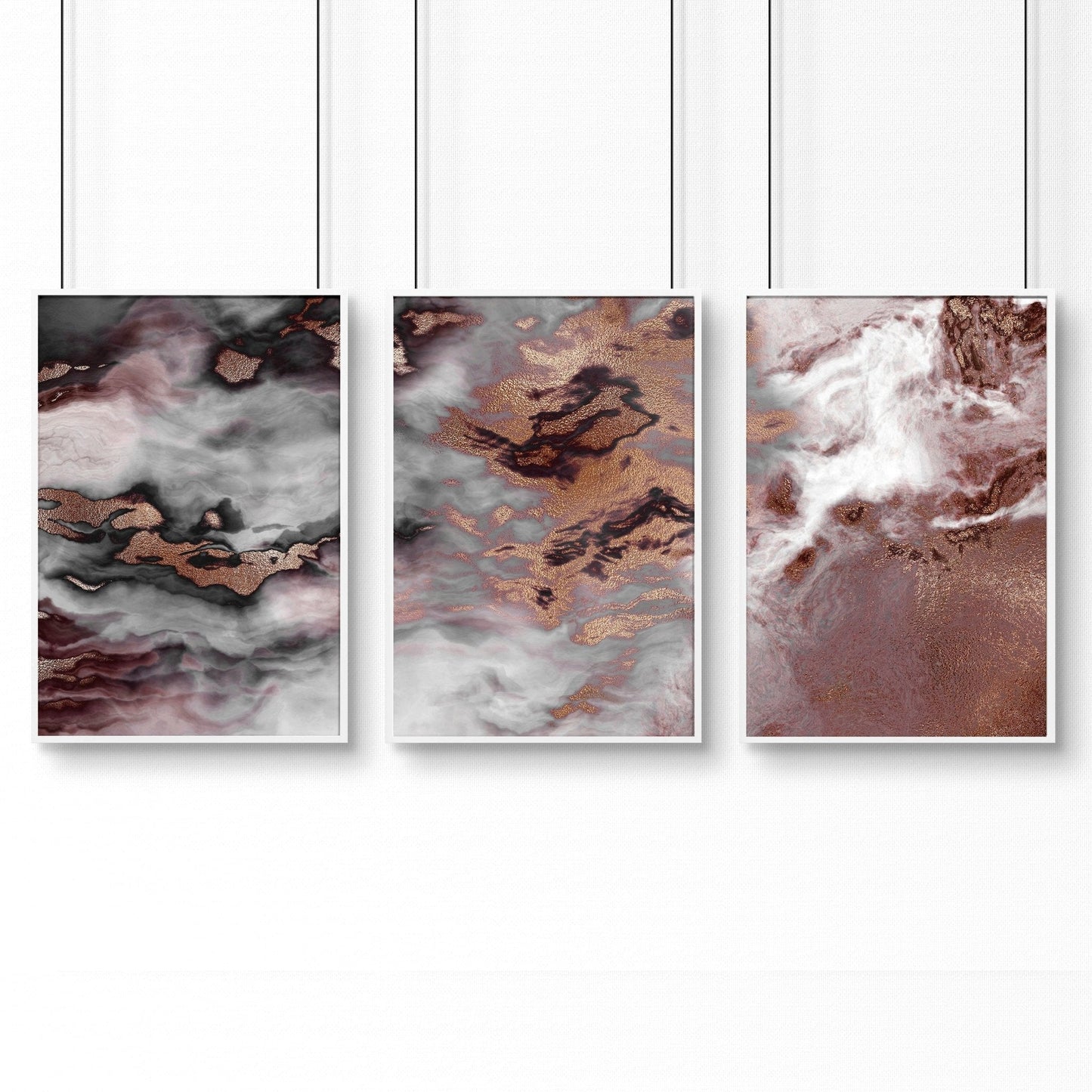 Contemporary Wall Art Decor | set of 3 framed wall art prints