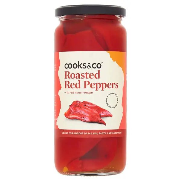 Cooks & Co Roasted Red Peppers in Red Wine Vinegar 360g