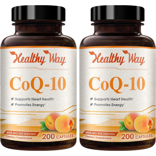HealthyWayRx CoQ10 400mg - Once Daily Capsules for Heart & Energy | Non-GMO, American Made
