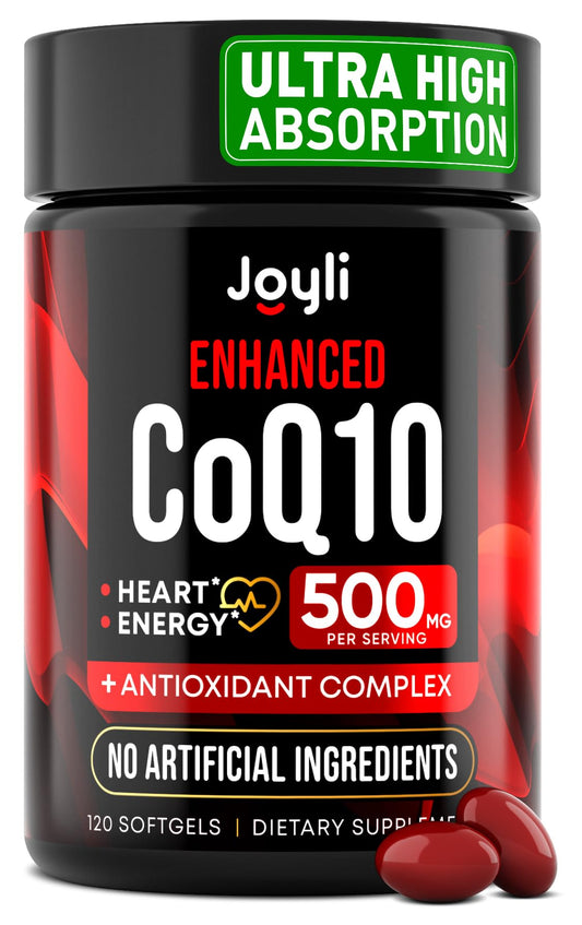 High Absorption CoQ10 500MG - 120 Softgels for Heart Health & Energy Production