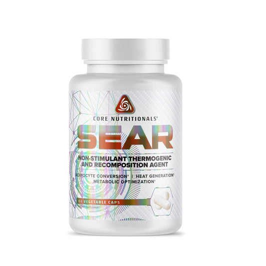 Core Nutritionals SEAR Thermogenic Fat Burner | Non-Stim Recomposition Agent | Paradoxine & Grains of Paradise | 84 Vegetable Capsules