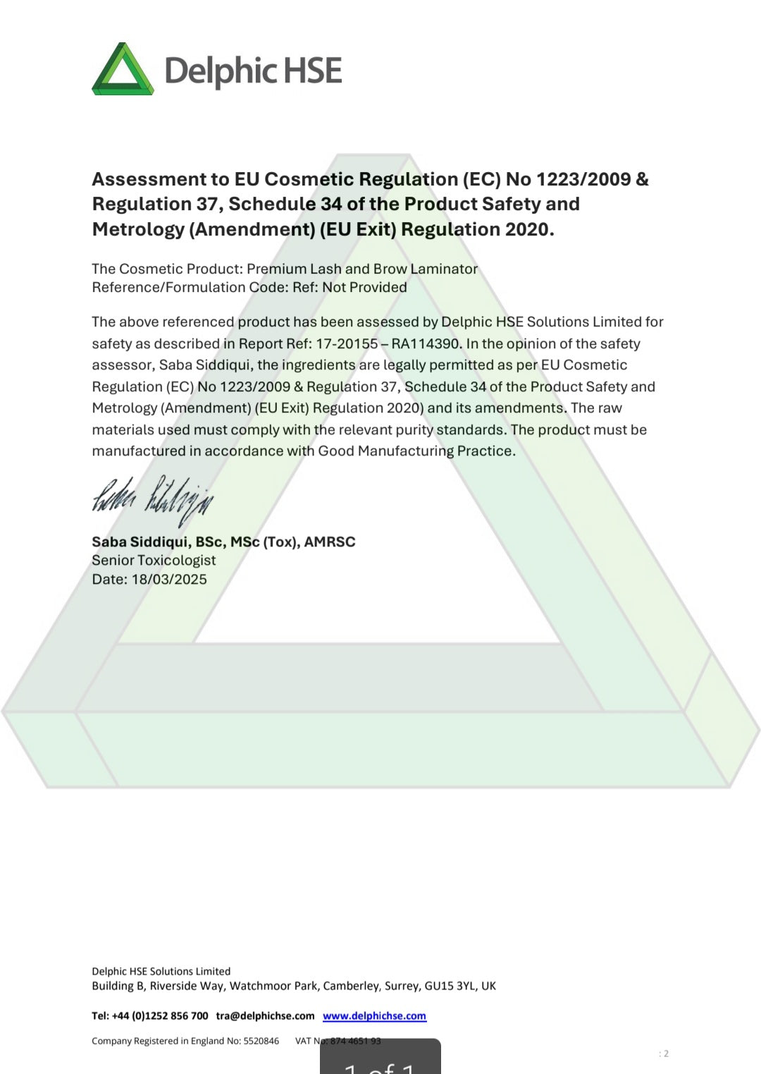 Airless Pump Express Cysteamine Brow Lamination Kit