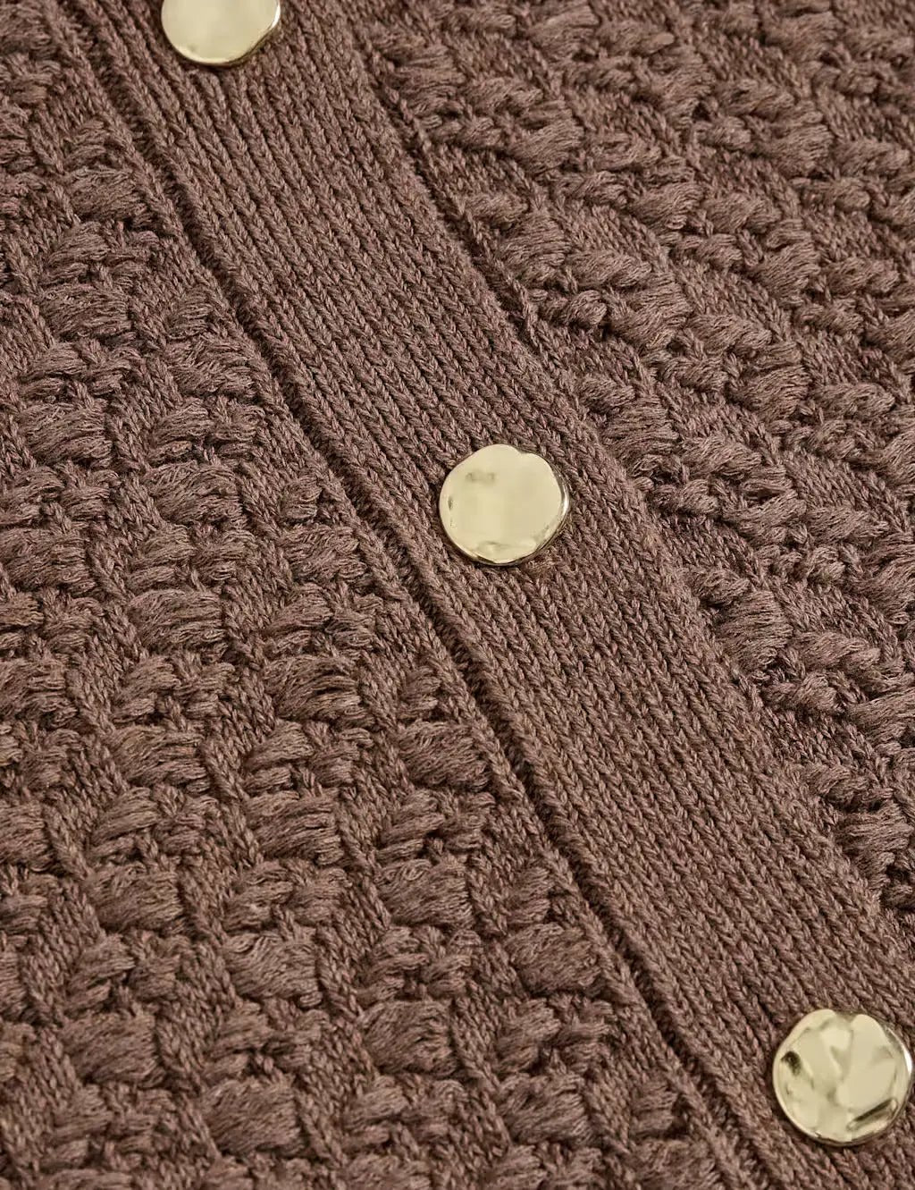Cotton Blend Textured Button Front Cropped Cardigan